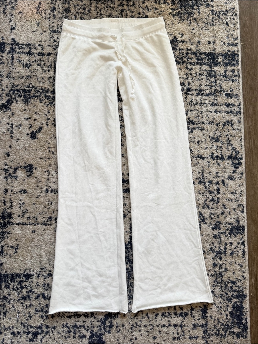 Brandy Melville White Drawstring Track Pants